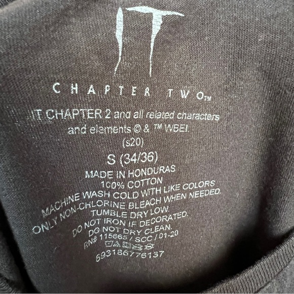 it Chapter Two Pennywise Mens Black White T-Shirt Mens Size M Clown - Picture 7 of 7